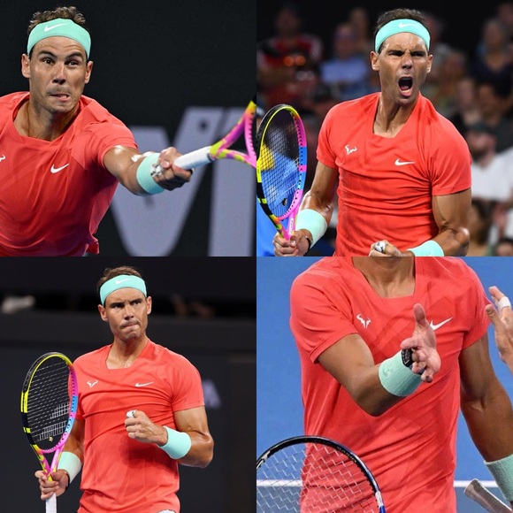 Nike Rafael Nadal Custom Player PE Issued Tennis Shirt Coral Red DV2874-671 NWOT